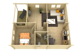 Domek z bali Arlanzon A 44 m2 - obrazek 2