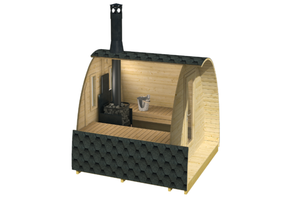 Cabine de sauna Bianca avec 1 piÃƒÂ¨ce 238 x 250 cm – Image 2