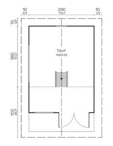 Garden house Bunkie Hudson with sleeping mattress, door and windows with double glazing - Image 3
