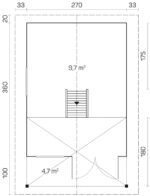 Casa de jardim Bunkie com um sótão para dormir, porta e janelas com uma unidade envidraçada - Image 3