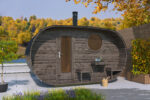 Sauna oval Forssa com 2 salas 400 x 235 cm - Image 2
