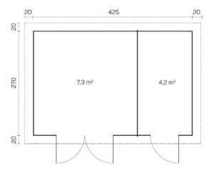 Prefabricated garden house Gloria H - Image 2