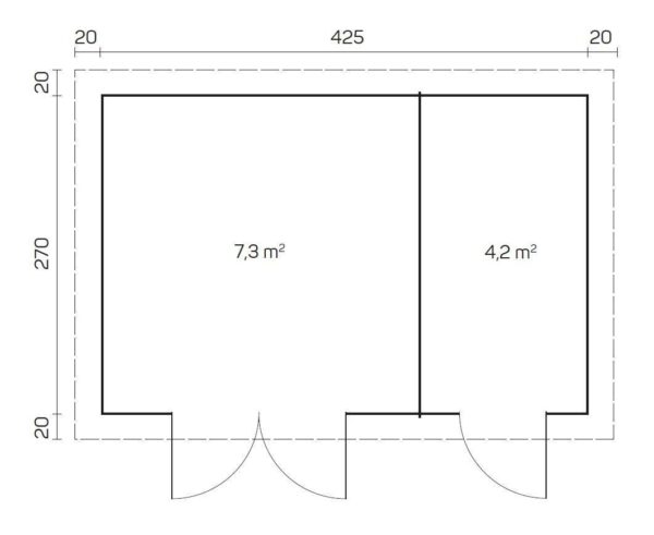 Prefabricated garden house Gloria H - Image 2