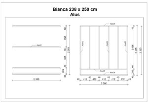 Cabine de sauna Bianca avec 1 piÃƒÂ¨ce 238 x 250 cm – Image 3