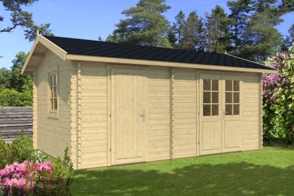 Garden shed Karmen, door and windows with a glazed unit - Image 1