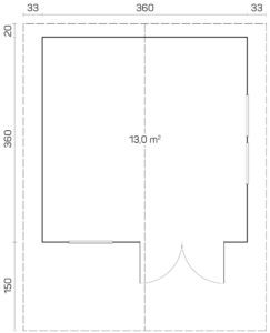 Abri de jardin Malaga B 70 mm – Image 2