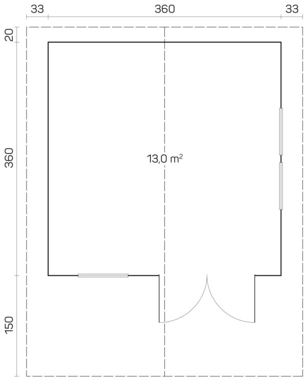 Abri de jardin Malaga B 70 mm – Image 2