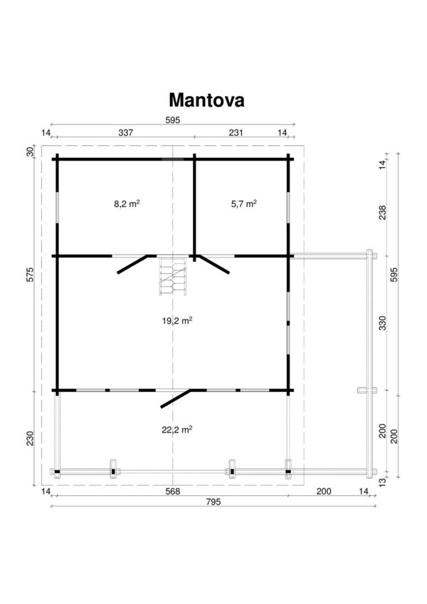 Log house Mantova 69 m2 with a sleeping loft - Image 5