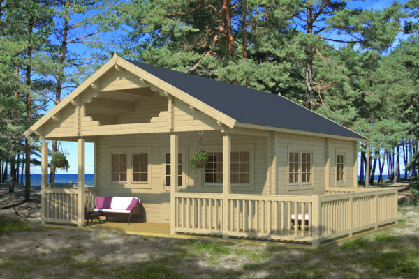 Log house Mantova 69 m2 with a sleeping loft - Image 1
