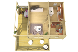 Log house Mantova 69 m2 with a sleeping loft - Image 3