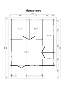 Srubový domek Manzanares 66 m2 - Obrázek 2
