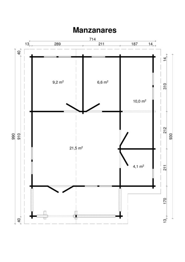Srubový domek Manzanares 66 m2 - Obrázek 2