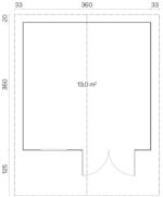 Cabana de madeira Mari B, porta e janela com uma unidade envidraçada - Image 2