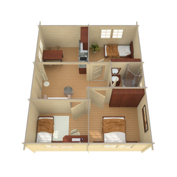 Srubový domek Maria 46 m2 - Obrázek 3