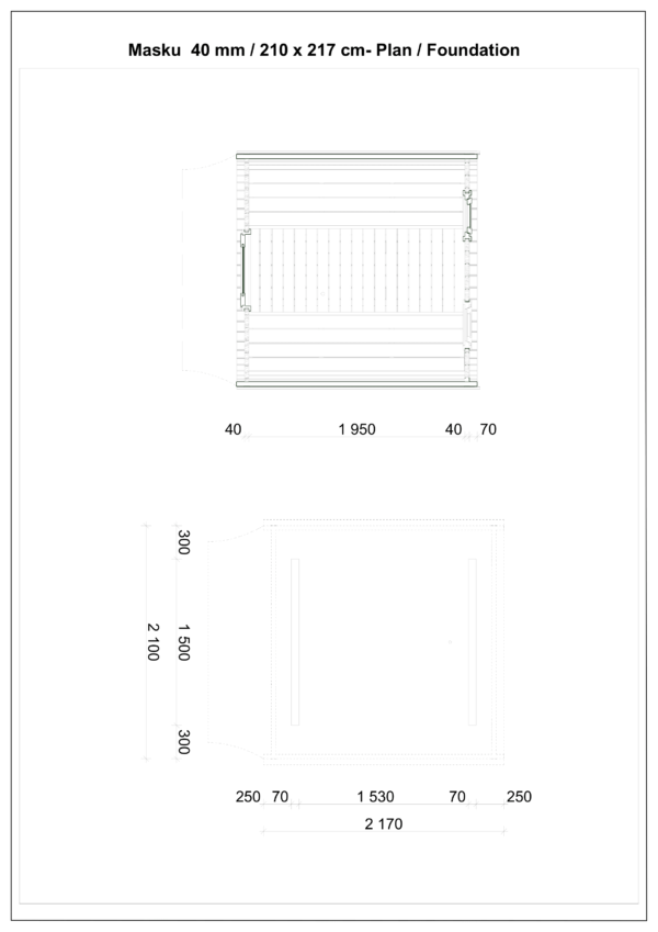 Sauna beczka Masku ÃƒËœ 210 x 217 cm - obrazek 4
