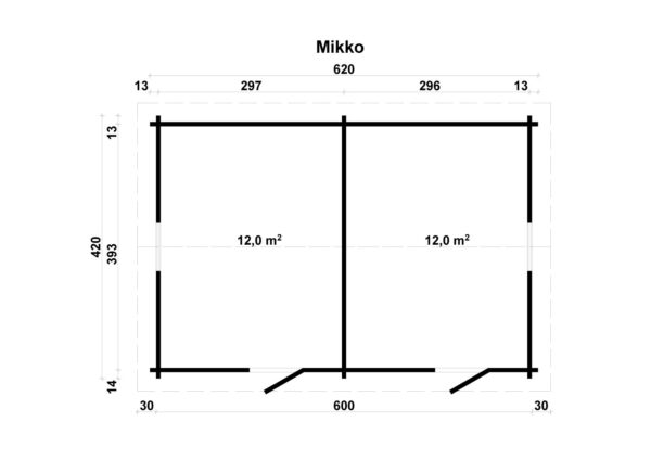 Casa de jardim Mikko, 70 mm - Image 3