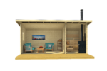 Sauna pré-fabricada Moderni 19 com terraço e sala de descanso - Image 2