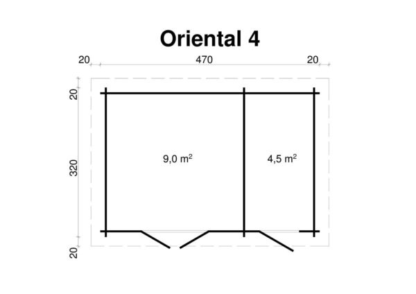 Aiamaja Oriental 4, uksed klaaspaketiga - Image 2