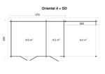 Oriental 4 com toldo, portas com unidade envidraçada - Image 2