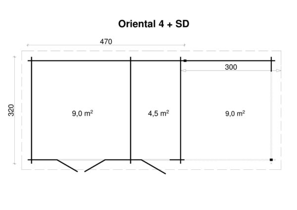 Oriental 4 with an awning, doors with a glazed unit - Image 2
