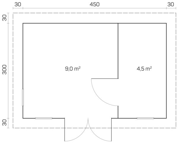 Aiamaja Oriental 5, uks ja aknad klaaspaketiga - Image 3