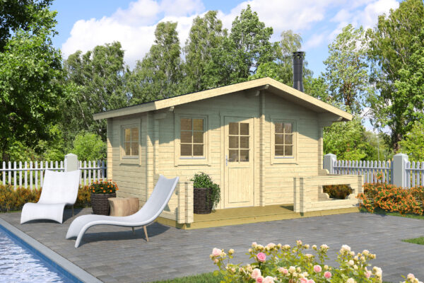 Prefabricated sauna Piha-Tuuri 15 with a terrace - Image 1