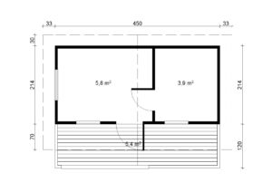 Prefabricated sauna Piha-Tuuri 15 with a terrace - Image 2