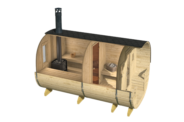 Barrel sauna Pori ÃƒËœ 240 x 400 cm - Image 4