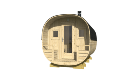 Barrel sauna Pori Ø 240 x 400 cm - Image 3