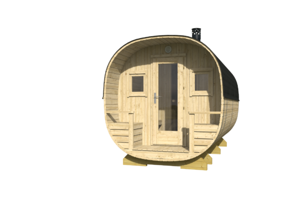 Barrel sauna Pori ÃƒËœ 240 x 400 cm - Image 3