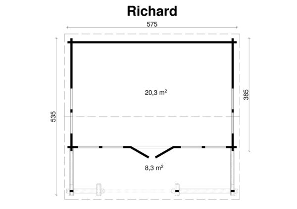 Domek ogrodowy Richard 70 mm - obrazek 2