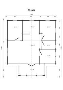 Domek z bali Rusia 89 m2 - obrazek 3