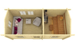 Prefabricated sauna Piha-Tuuri 13 with a rest room - Image 3