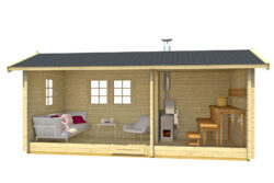Prefabricated sauna Piha-Tuuri 13 with a rest room - Image 2