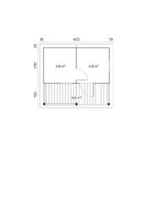 Sauna Kalevi avec une terrasse 70 mm – Image 4