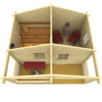 Sauna Kalevi avec une terrasse 70 mm – Image 2