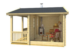 Sauna Kalevi avec une terrasse 70 mm – Image 3