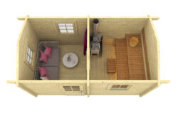 Sauna préfabriqué Piha-Tuuri 11 avec une pièce de détente – Image 3