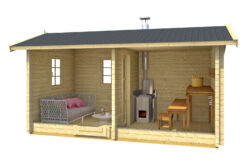 Sauna préfabriqué Piha-Tuuri 11 avec une pièce de détente – Image 2