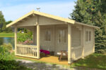 Casa de sauna Oskar com terraço de 70 mm