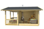 Casa de sauna Oskar com terraço de 70 mm - Image 3