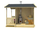 Sauna pré-fabricada Niklas com terraço - Image 2