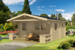 Casa de sauna Pekka com terraço de 70 mm
