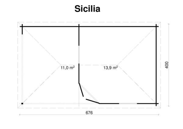 Casetta da giardino Sicilia, porta e finestre con vetrata - immagine 3