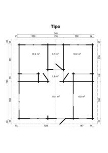 Baita Tipo 51,8 m2 - immagine 3
