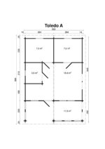Casa de madeira Toledo A 47,5 m2 - Image 2