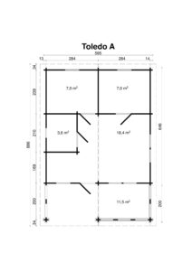 Log house Toledo A 47.5 m2 - Image 2