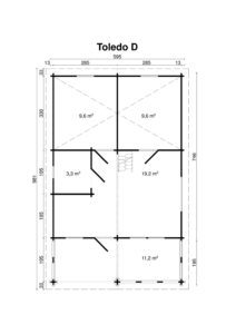 Domek z bali Toledo D 70 m2 ze strychem do spania - obrazek 2