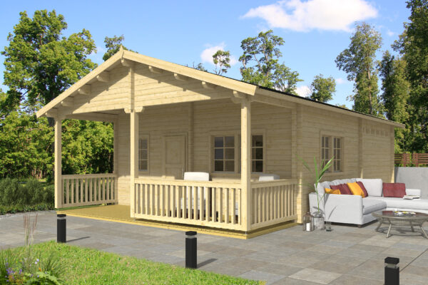 Domek z bali Toledo D 70 m2 ze strychem do spania - obrazek 1