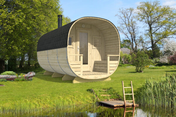Barrel sauna Turku ÃƒËœ 240 x 447 cm - Image 1